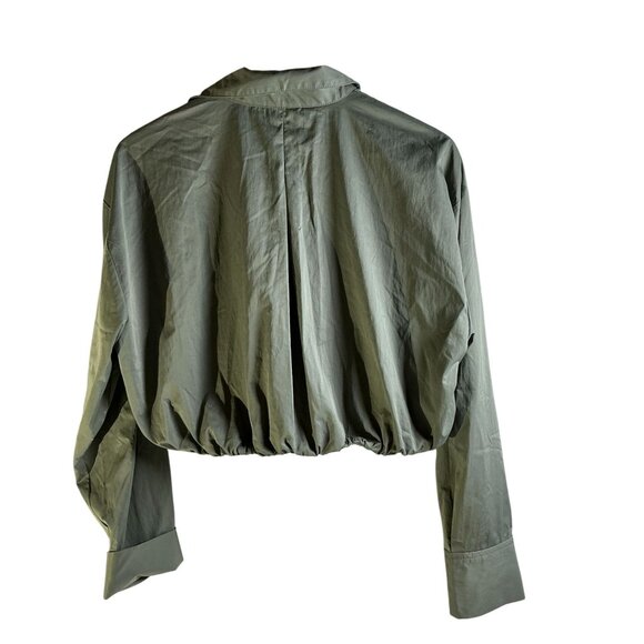 ZARA — Women’s Green Cropped Utility Jacket (Size L) - Picture 4 of 5